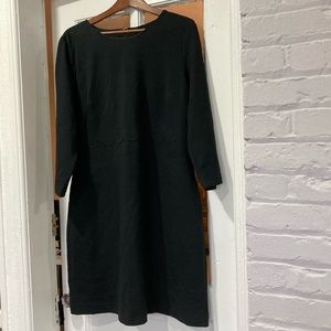 Banana Republic double-faced scalloped waist dress